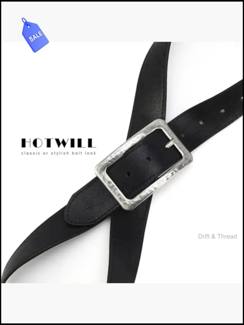Wide Faux Leather Waist Belt with Vintage Gold Buckle Chunky Dress Belt